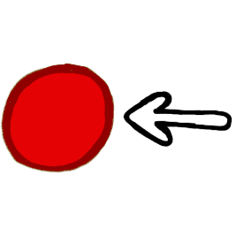 A red circle with an arrow to its right pointing towards it.